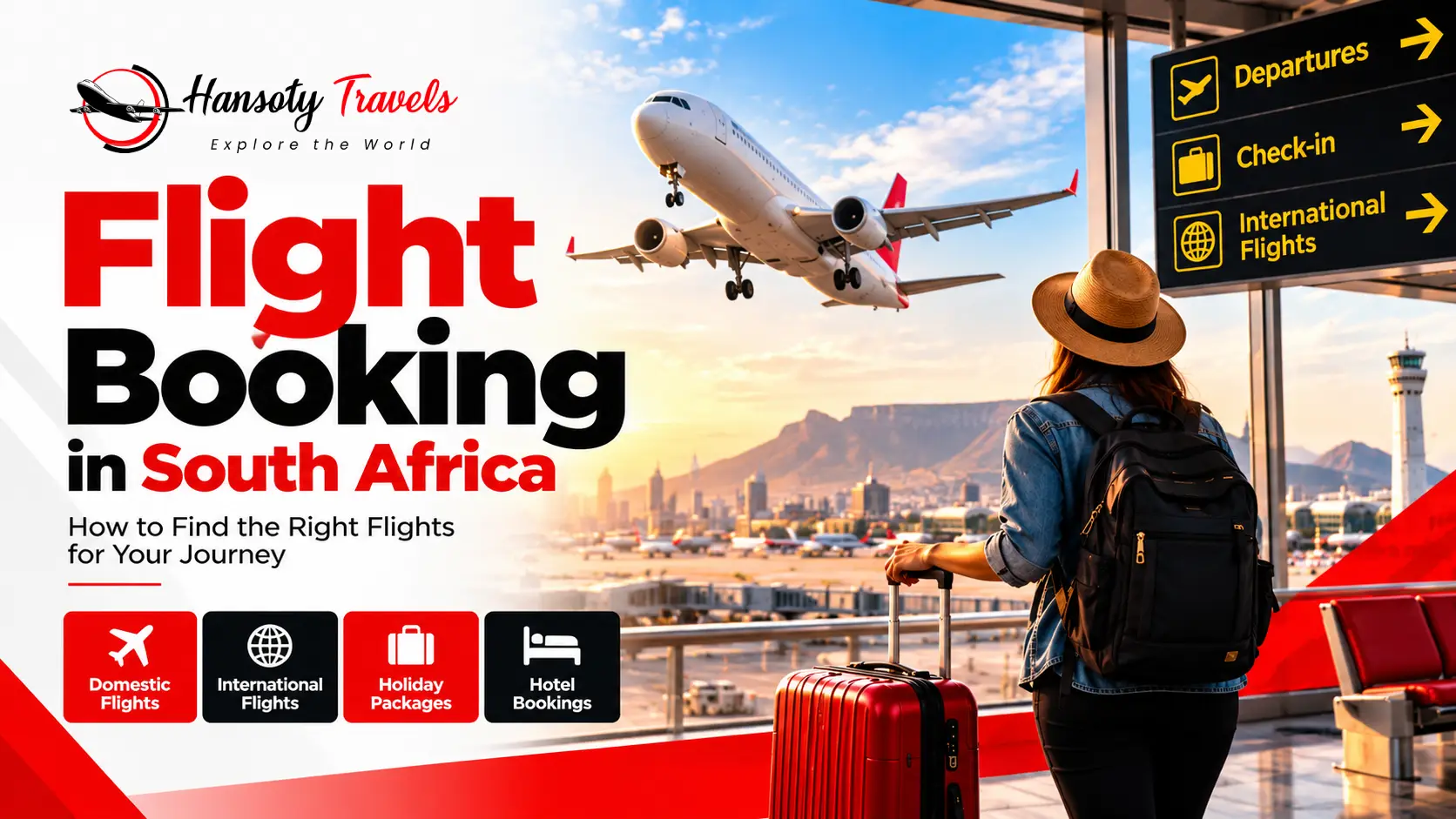 Flight booking in South Africa with Hansoty Travels